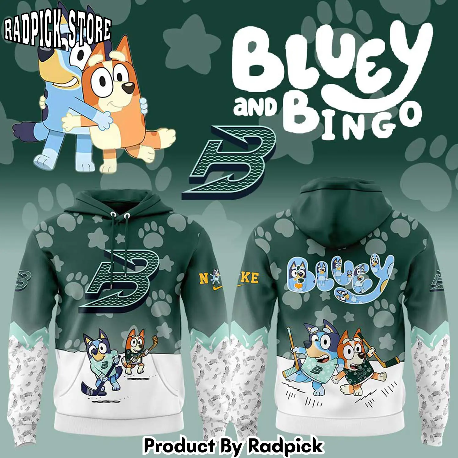 Boston fleet bluey and bingo hoodie joggers hoodie and long pants set rp291899